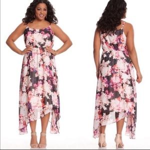 Lane Bryant Floral Asymmetrical  Dress/ Sundress